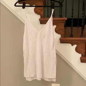 spaghetti strap v-neck tank top with slots on side